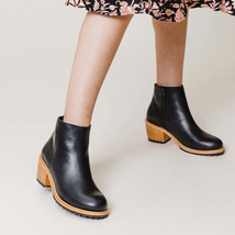 9.5 - Portland Leather Goods Patina NEW $260 Black Ankle Boots 0308BS - £95.80 GBP