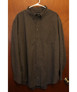 Dockers Slates Men&#39;s Black Checkered Dress Shirt - Size XL - $17.81 CAD