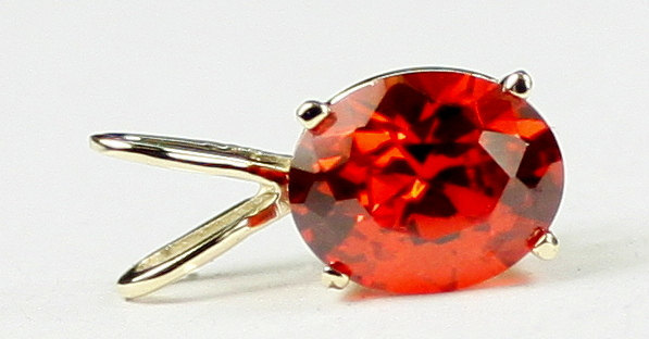 Primary image for P002, Created Padparadsha Sapphire, 14KY Gold