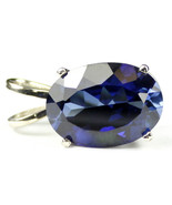 SP084, 18x13mm, 15 ct Created Blue Sapphire, 925 Sterling Silver Pendant - £152.88 GBP