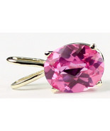 P002, 10x8mm, 3.3 ct, Created Pink Sapphire, 14KY Gold - £137.95 GBP