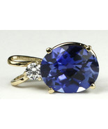 P022, Created Blue Sapphire, 14KY Gold - £175.09 GBP