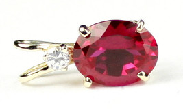 P021, Created Ruby, 14KY Gold - $138.33