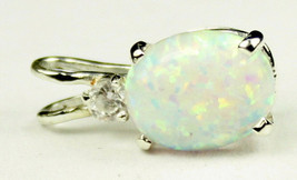SP020, Created White Opal, 925 Sterling Silver Pendant - $40.57