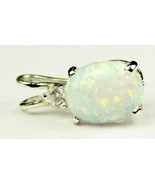 SP020, Created White Opal, 925 Sterling Silver Pendant - £32.42 GBP