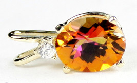 P020, Twilight Fire Topaz, 14KY Gold Pendant - $251.18