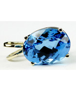 P040, Swiss Blue Topaz, 14KY Gold Pendant - £223.97 GBP