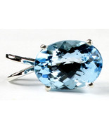 SP006, 14x10mm, 7 ct Swiss Blue Topaz, 925 Sterling Silver Pendant - £146.21 GBP