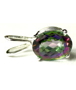 SP002, 10x8mm Mystic Fire Topaz, 925 Sterling Silver Pendant - £58.82 GBP