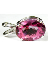 SP004, 12 ct Pure Pink Topaz, 925 Sterling Silver Pendant - £171.50 GBP