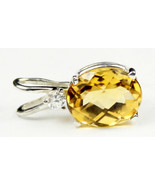 SP020, 10x8mm, 3.3 ct Citrine, 925 Sterling Silver Pendant - £41.87 GBP