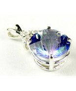 SP087, 12mm, 8 ct Neptune Garden Topaz, 925 Sterling Silver Pendant - £84.67 GBP