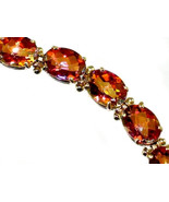 B002, 8x6mm Twilight Fire Topaz, 10KY Gold Bracelet - £1,067.12 GBP