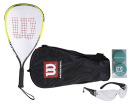 New Racquetball Racquet Set 2 Blue Racquetballs Eyewear Carrying Case - $74.99