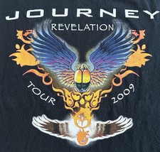 Journey 2009 Revelation Tour Concert T Shirt Size M Black Double Sided B... - $364.55 MXN