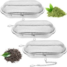 3 Pcs Tea Ball 4.25 X 1.75 Inch Floating Stainless Steel Mesh Tea Infuser Oval L - £22.44 GBP