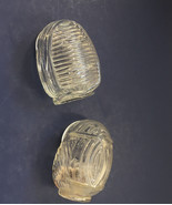 vintage glass art deco style bird cage feeder and water holder made in USA  - $19.75