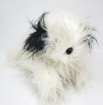 18&quot; Vintage 1988 Prestige Toy Corp White &amp; Black Puppy Dog Stuffed Animal Plush - £51.84 GBP