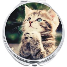 Kitty Praying Cute Cat Compact with Mirrors - Perfect for your Pocket or Purse - $11.76