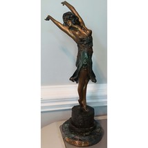 Vintage Claire Jeanne Robertine Colinet  Bronze Sculpture &quot;Swaying Dancer&quot; - £255.32 GBP