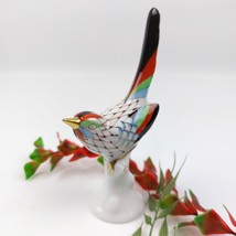 Hollohaza Fishnet Porcelain Bird Figurine - Hand-Painted Collectible Hungary Art - £130.01 GBP