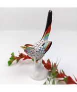 Hollohaza Fishnet Porcelain Bird Figurine - Hand-Painted Collectible Hun... - $230.82 CAD