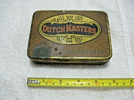 Antique Collectible DUTCH MASTERS Small Metal Cigar Box 1926 Tobacco Stamp-Smoke - £31.43 GBP