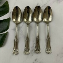 WM Roger Silver Nickel Silverware Flatware Lot of 4 Tablespoon Floral Pa... - $34.89 CAD