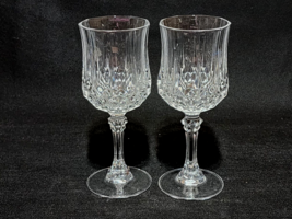 Vintage Cristal D&#39;Arques-Durand LONGCHAMP 6.5&quot; Red Wine Glass - Pair Of 2 - $23.98