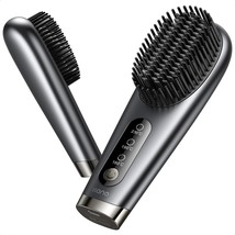 Portable Cordless Hair Straightener Brush, [2024 Upgraded] 6400 Mah Usb Recharge - £51.70 GBP