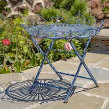 Zaer Ltd. Folding Garden Table (Antique Blue) - £110.05 GBP
