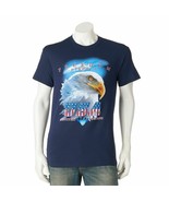 4th of July T-Shirt XXL Blue America Flag Patriotic Eagle Memorial Day USA  - £9.28 GBP