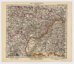 1943 Vintage Wwii Map Of Protectorate Of Bohemia And Moravia Brno Czech Rep. - £21.98 GBP