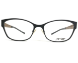 JF Rey Brille Rahmen JF 2588 0055 Schwarz Gold Gewebt Arme Cat Eye 54-16... - $130.14