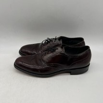 Mens Leather WingTip Dress Shoes Sanitized Comfort Plus Oxfords Size 9.5 - £18.66 GBP