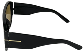 Oversized Retro Aviator Sunglasses Black/Yellow US Men/Women 70's Classic Design image 6