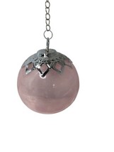 Seasons of Cannon Falls Pink Crackle Glass Kuegel Christmas Ornament 4 inch - £13.90 GBP