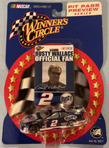 Rusty Wallace #2 1:64 Scale NASCAR Diecast Car with Pit Pass Card - $12.19