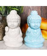Zen Monk Monastery Baby Buddha Monks Meditating Ceramic Salt And Pepper ... - €14,60 EUR
