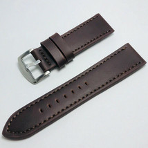24mm &#39;Dark Coffee&#39; Premium Handmade Cowhide Leather - 24 mm Quality Watch Band - £7.94 GBP