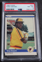 1984 Fleer #301 Tony Gwynn San Diego Padres Baseball Card PSA 8 NM-MT - £15.89 GBP