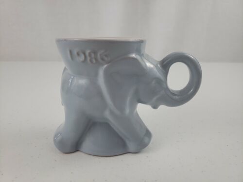 VTG 1986 Frankoma GOP Lt. BLUE Elephant Political Mug Excellent For A Collector! - $20.00