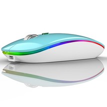 Led Wireless Mouse, G12 Slim Rechargeable Wireless Silent Mouse, 2.4G Portable U - £20.55 GBP