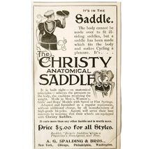 Spalding Christy Anatomical Bicycle Saddle 1897 Advertisement Victorian ... - $28.01 CAD