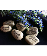 Set of two Hanukkah Hebrew Rock Stones with dreidel and Star of David Ch... - $23.99