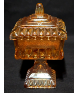 Vintage JEANNETTE 6.5&quot; Compote Candy Dish WINDSOR DIAMOND Carnival Iride... - €57,73 EUR