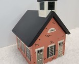 Windfield Designs H. Musser Signed Red Brick House School Wood Bank 1984 - $18.01