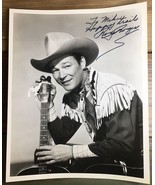 Roy Rogers Signed 8X10 Photo Happy Trails TV Movie Actor Singing Cowboy ... - £143.74 GBP