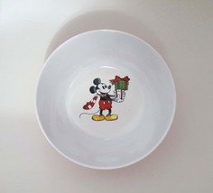 NEW RARE Pottery Barn Kids Disney Mickey Mouse with Gift Christmas Bowl 19 OZ - £10.21 GBP