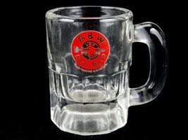 Miniature Root Beer Mug, A&amp;W Branded, Red Bullseye Logo, Child&#39;s Glass, ... - £11.47 GBP